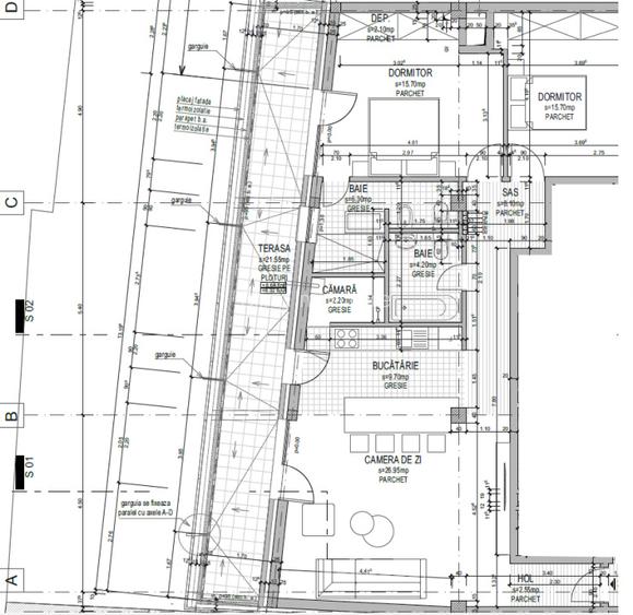Apartament 3 camere, 94 mp utili, terasa 23 mp, zona Podului IRA - 17