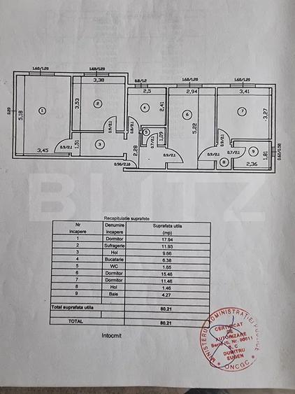 Apartament 4 camere, 80,21 mp, Nicolina