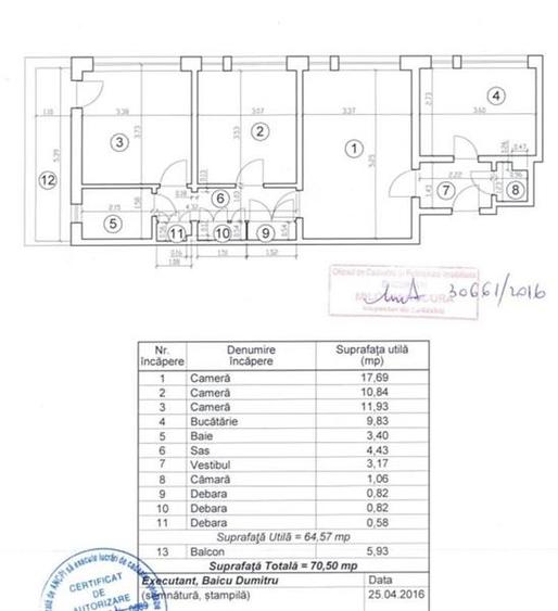 Apartament de 3 camere  metrou Titan - 10