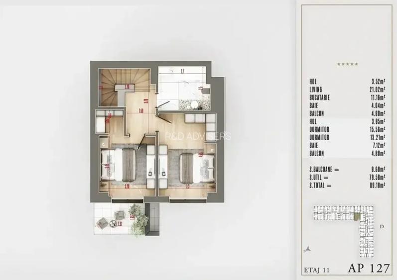 Duplex Spatios 3 Camere | Sector 3 | Izolatie Fonica | Dressing - 5