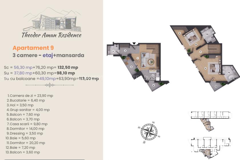 Sinaia – Duplex de lux in centrul statiunii regale cu view superb - 5