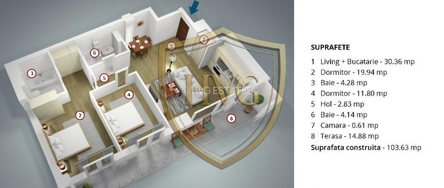 Apartament 3 Camere | Park Residence | Centrala Proprie | - 11
