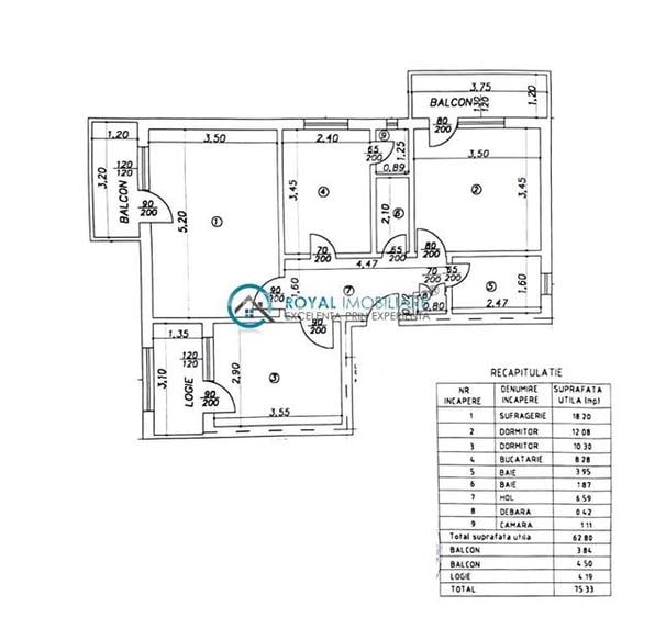 Royal Imobiliare - Vanzare apartament 3 camere zona Paltinis - 20