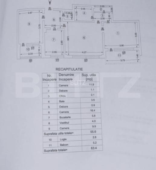 Campus Palas - Apartament 3 Camere 63 mp - 15
