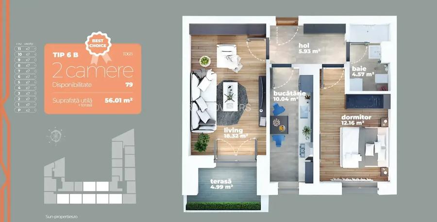 2 Camere Decomandat aproape de finalizare Zona 1 Decembrie COMISION 0 - 6