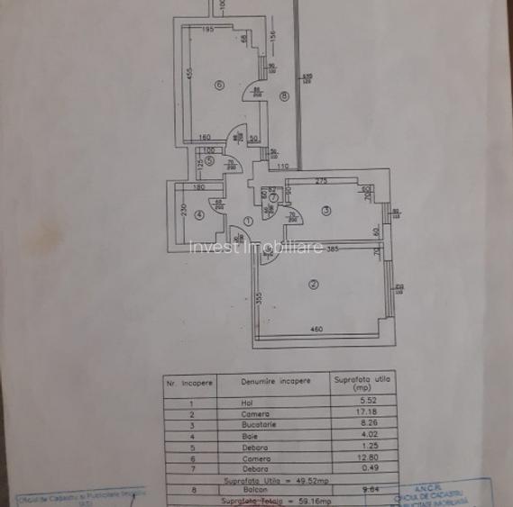 Apartament 2 camere decomandat-59mp-bloc 1986-Granit-Socola - 11