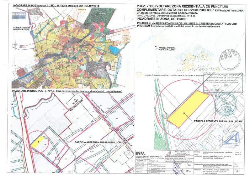 Terenuri 350-500mp Torontalului-Metro- curent, optional Autorizatie  - 110 E/m2 - 4