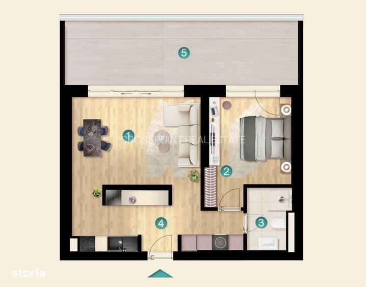 Apartament 2 cam Pipera Plaza  - TVA inclus - 2