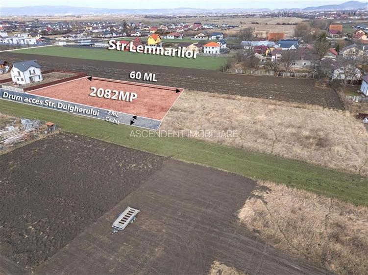 2.082 mp teren intravilan Stupini, zona de case, utilitati in apropiere, 40 euro - 2