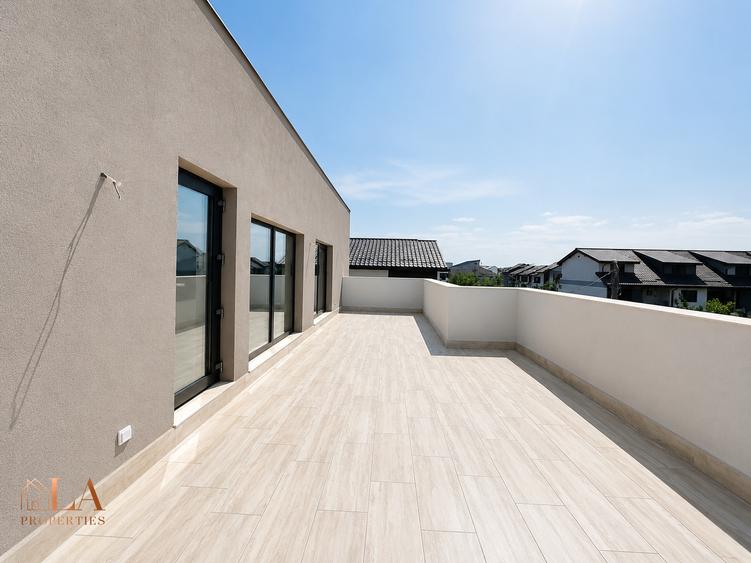 Casa individuala 4 camere | Terasa mansarda 42,2mp | Bragadiru-Parc Ghidiceni