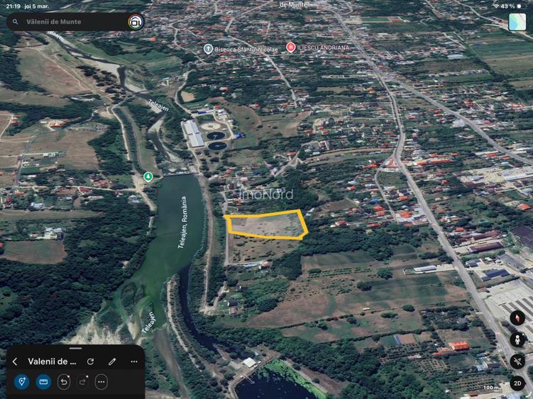 Teren intravilan  Vălenii de Munte – 9.123 mp | D 45 ml |posibilitate lotizare - 19