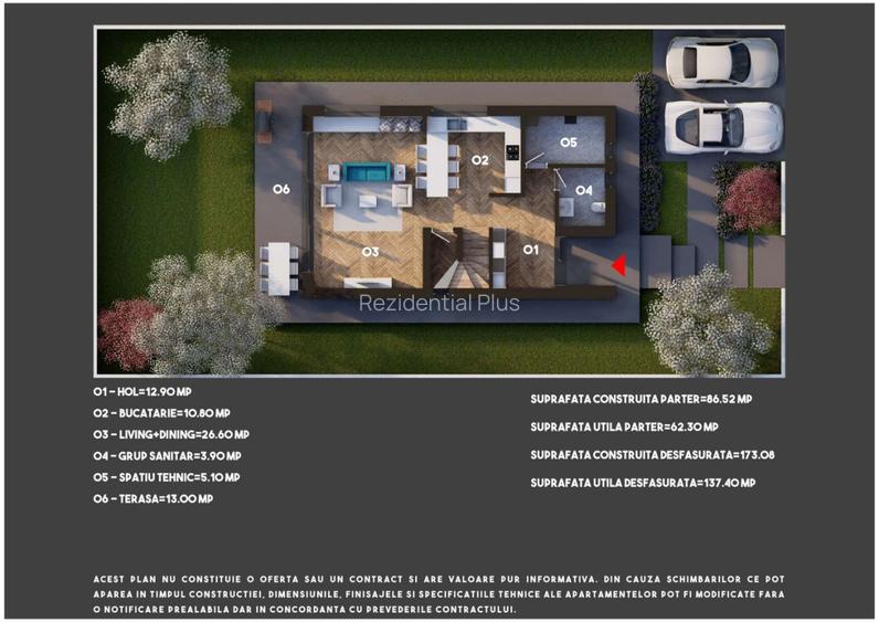 Vila 4 camere | Teren 350 mp | SU 160 mp| nZeb - 2