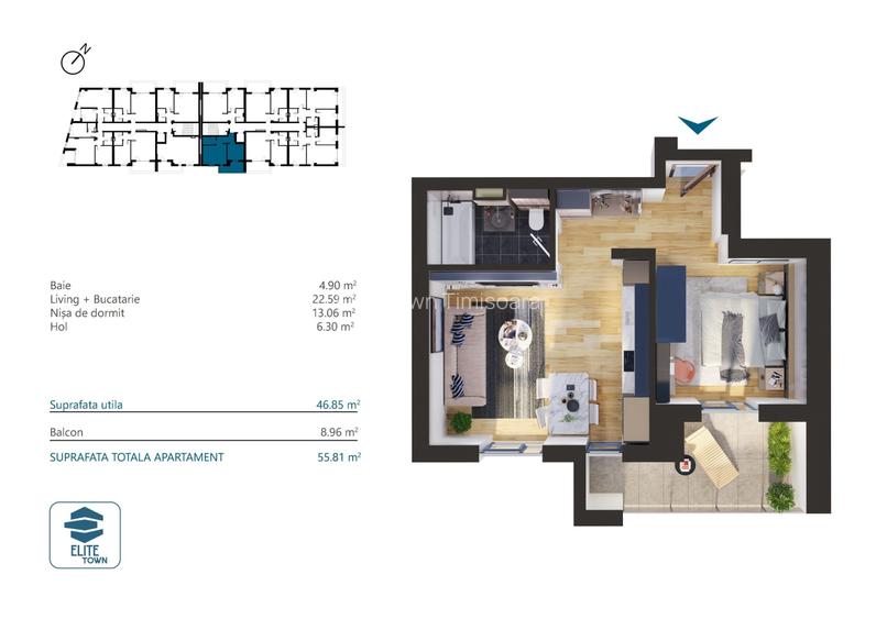 Apartament 2 camere | TORONTALULUI - 3
