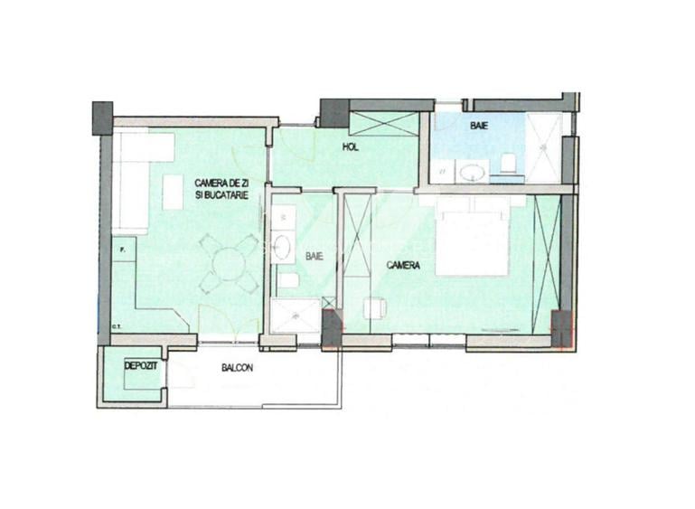 Apartament 2 camere decomandat, etaj 1 balcon si parcare Doamna Stanca - 7