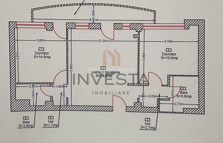 3 camere/Parcare individuală/21 Decembrie/Zona Hotel Hilton - 10