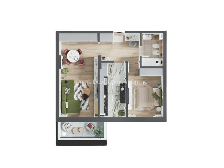 Apartament 2 camere | Central – PRIMA Urbana 3 | Str. Tudor Vladimirescu | Viena - 1