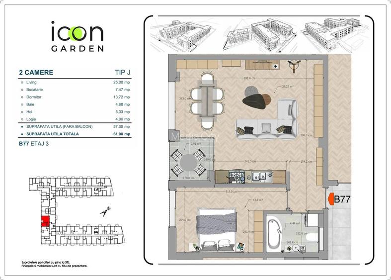 Apartament 2 camere în Moșilor, ansamblu nou, finalizat. - 6