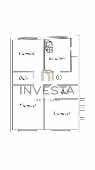 Apartament 3 camere , 70 mp, zona The Office – Marasti - 1
