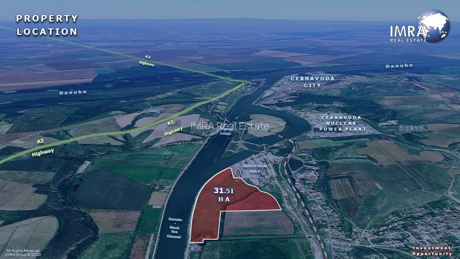 31.51 HA - Teren de Vanzare - Cernavoda, CT (Intermodal) - 2