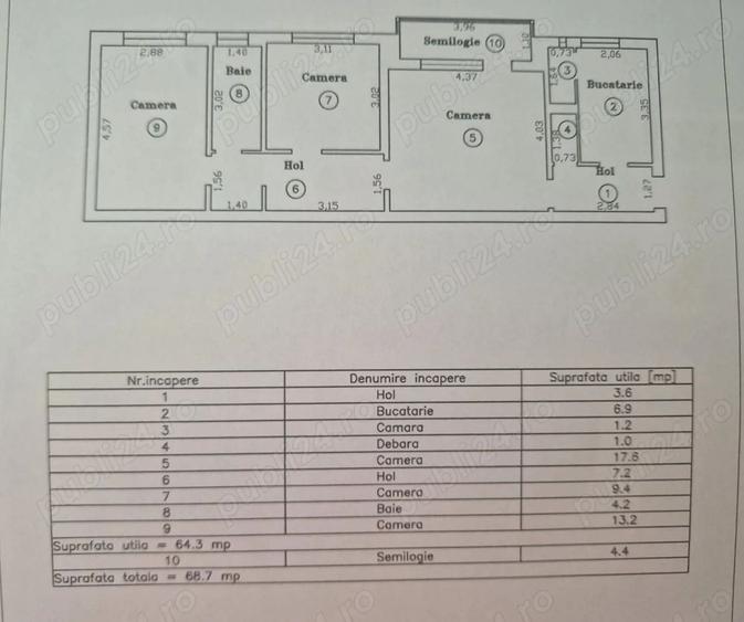 Girocului - Parc padurice | 3 Camere | Etaj Intermediar | Centrala proprie