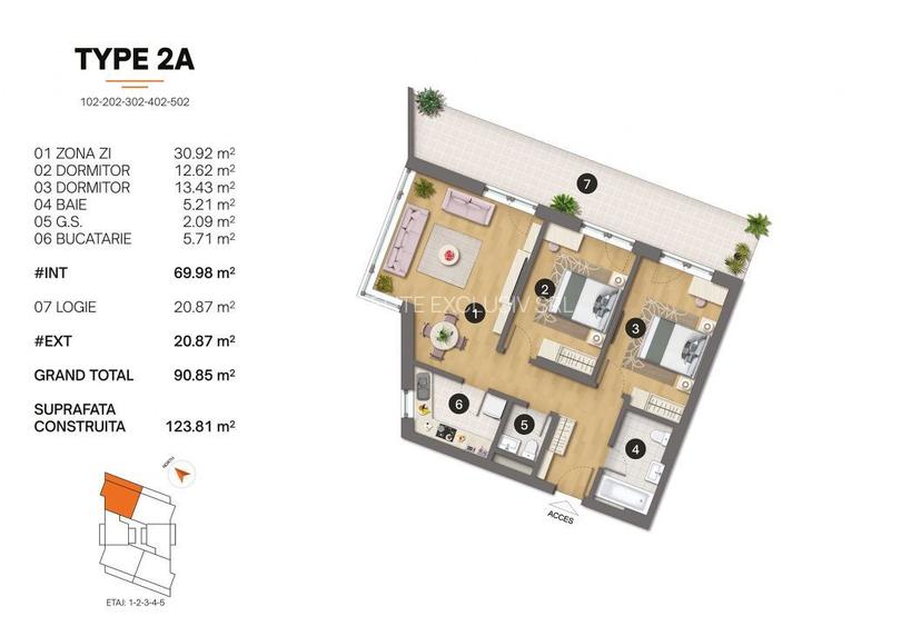 Tomis Plus - Celine Elegance - Vânzare apartament cu 3 camere, etaj 1. - 2