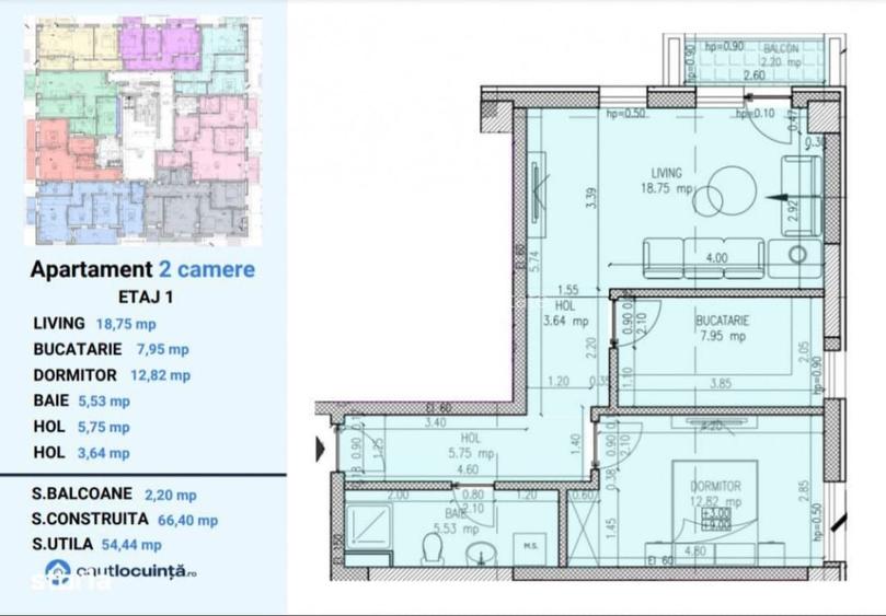 De vanzare Apartament 2 camere - Sisesti -Baneasa - Comision 0% - 23