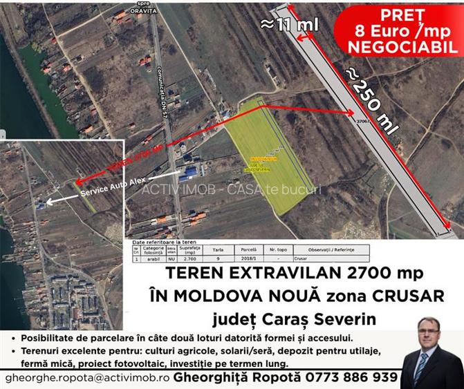 2 Terenuri Extravilan Moldova Noua – Parcelabile - 2