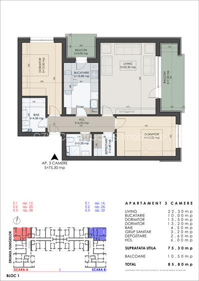 Acasă, în 3 camere bine gândite – spațiu, lumină și confort - 24