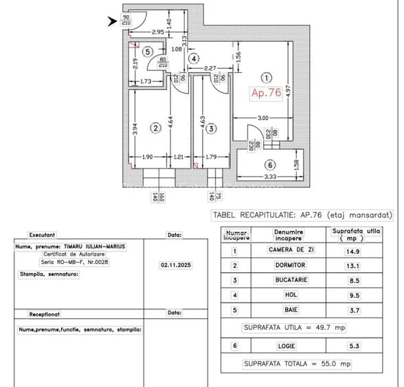 Apartament decomandat 2 camere – 55 mp | Comision 0% | Direct dezvoltator - 2