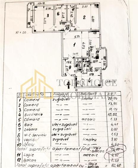 3 CAMERE SPATIOS AVIATIEI - 4/4 - 2 BAI - BLOC 1987 - 1