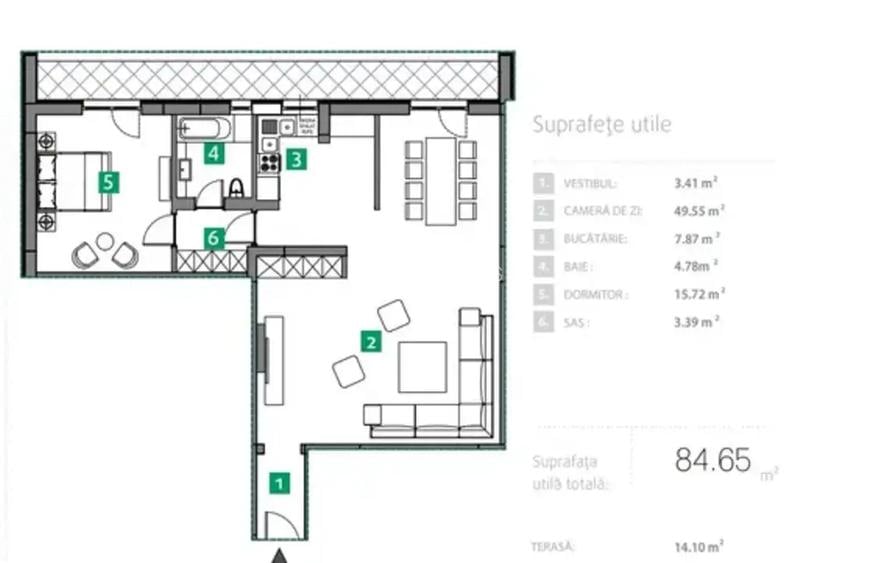 Apartament Lux 2 Camere Sisesti I Vedere Lac I Metrou - 5