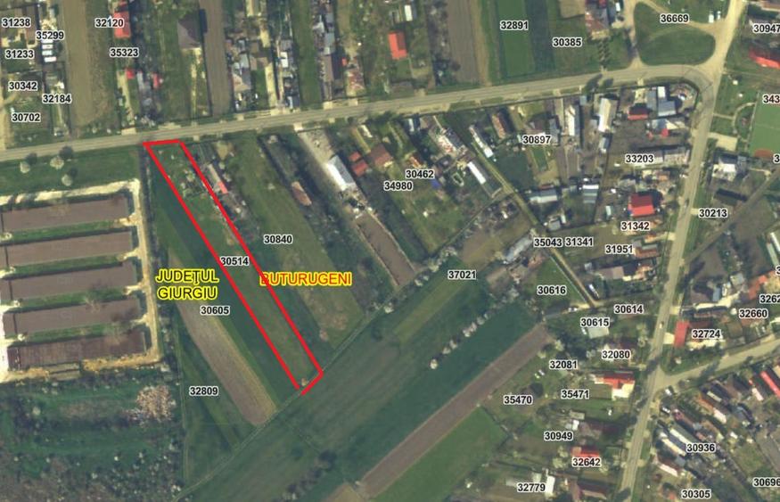 Com. Buturugeni, sat Posta, stradal DJ 412A, intravilan, 2720 mp