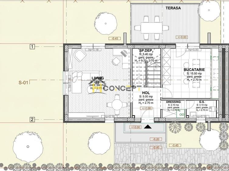 Vila finalizata, curte libera 185 mp,  loc de parcare, zona case - 19