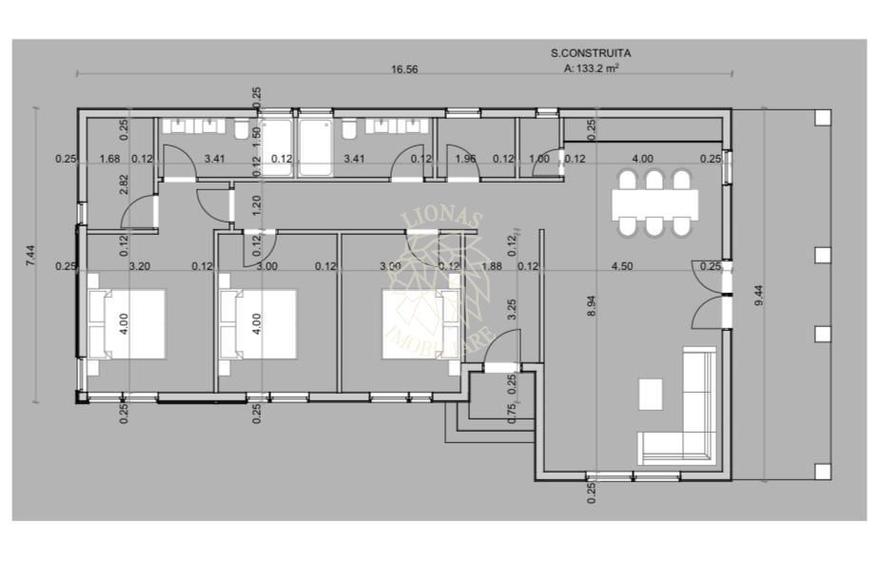 Casa 4 camere 116.5 mp+terasa 27 mp-teren 500 mp-Zona La Soare