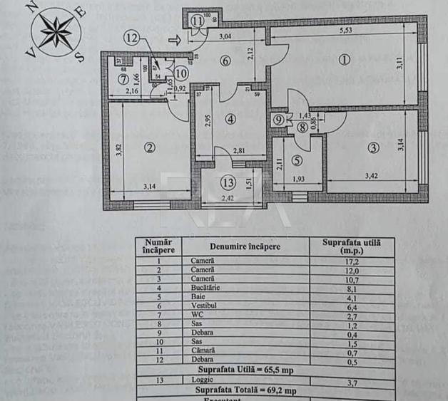 3 camere, 4/8, bloc 1981, 69 mp-Crangasi