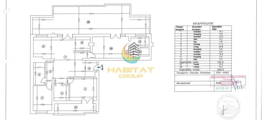 Penthouse 4 camere Nou Mihai Bravu Finalizat panoramic