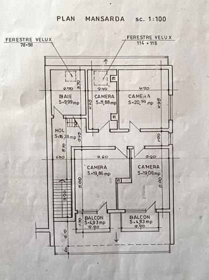 Casa 7 camere, 210 mp utili,  800 mp teren, Grigorescu
