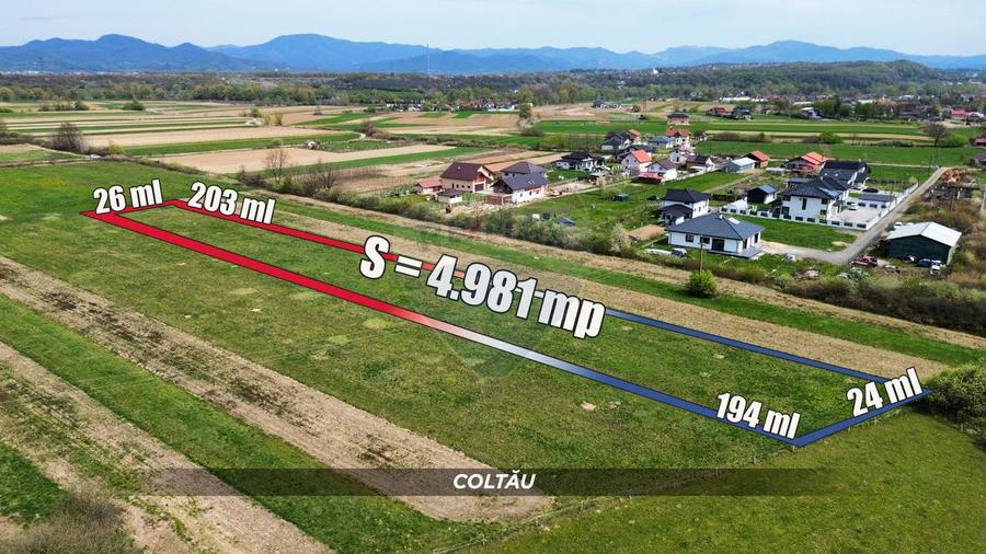 0% COMISION: Teren intravilan de vanzare in Coltau
