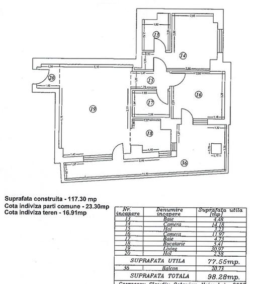 Apartament 3 camere cu loc de parcare inclus - 1