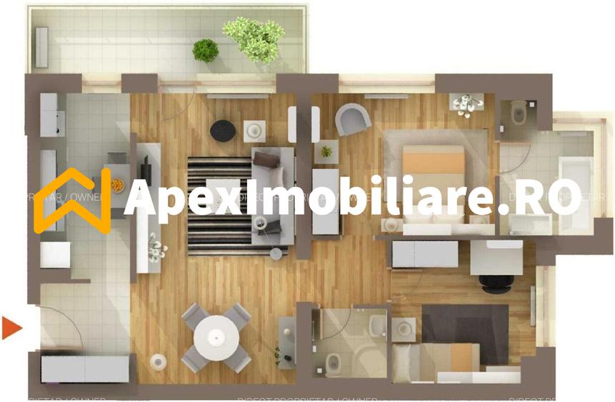 Apartament 3 camere de inchiriat Baneasa București | ApexImobiliare.ro
