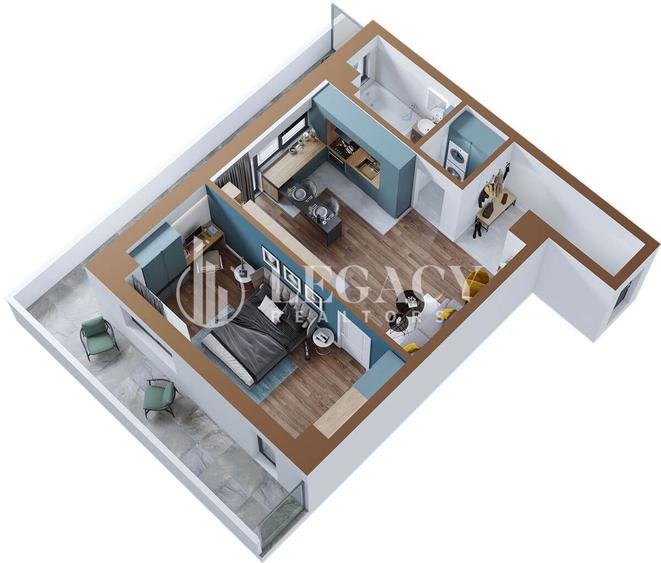 Apartament 2 camere, tip 4A, 4B, 5A, 5B - Copou Garden Residence