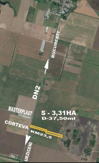 Teren  stradal , zona in dezvoltare , posibil marire suprafata .