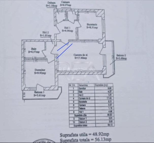 2 camere, 4/8, 56mp, bloc 1982-Bdul Uverturii - 11