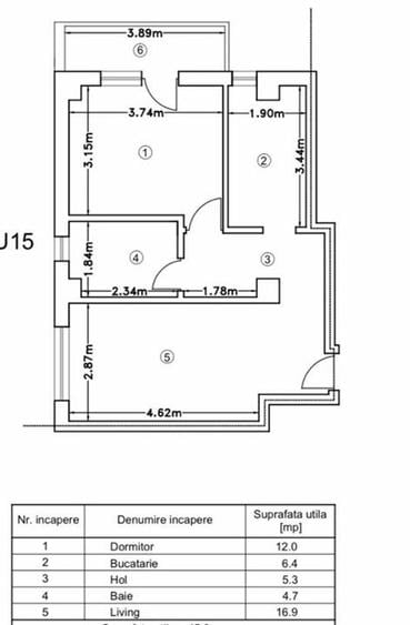 Apartament 2 camere Visan - Finalizat - Intabulat