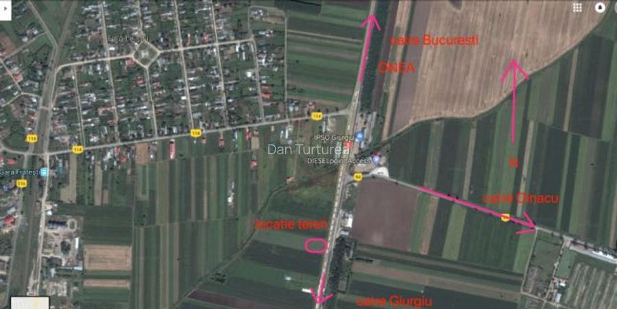 Teren pretabil pentru dezvoltare industriala, benzinarie pe DN5A - 4