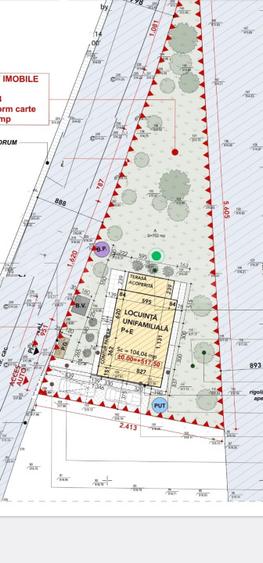 Casa individuala 120mp, teren 702mp, zona rezidențială Chinteni
