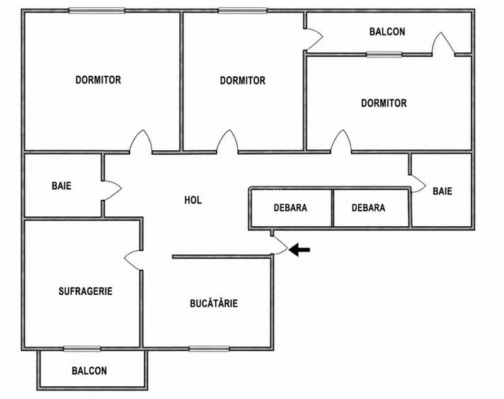 Apartament 4 camere, 78 Mp, etaj intermediar, Kaulfland Manastur - 2
