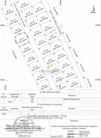 Teren intravilan 399 mp, zona excelenta in Comuna Bercenni, Ilfov