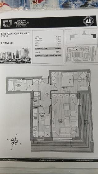 Apartament 2 camere, Urban Coresi , Premium ,Terasa MARE