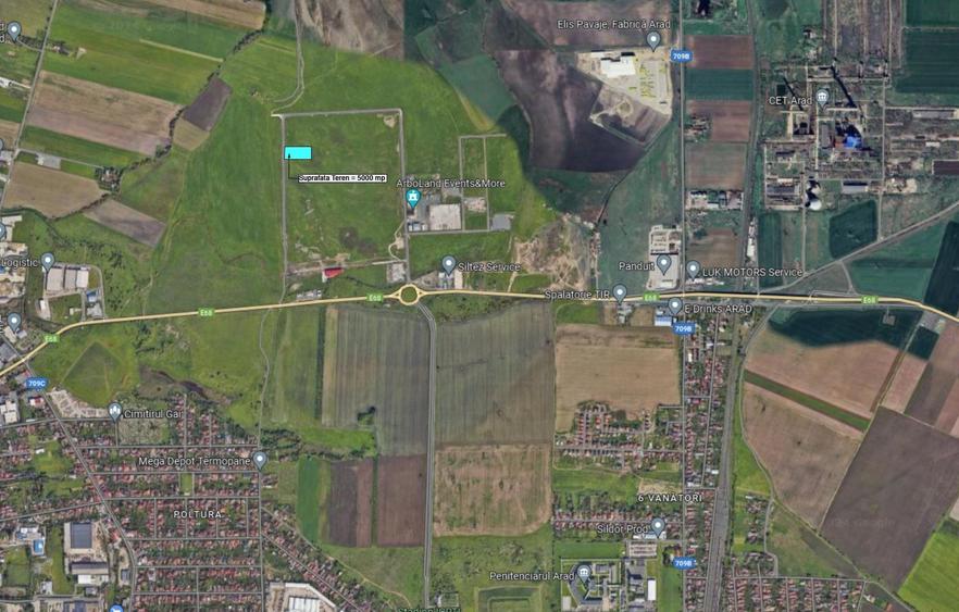 Teren pentru hale industriale Arad – 5.000 mp | PUZ aprobat |